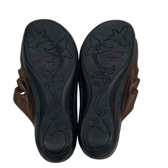 Dansko Janie Slide Sandals Leather Size EU 38/US 7.5-8 (HF1) - Picture 10 of 12